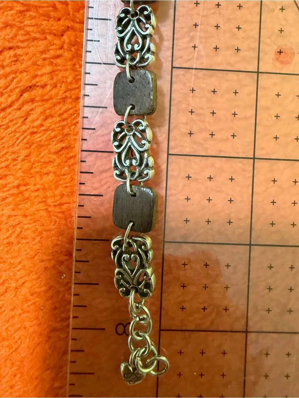 Brighton Silver Tone Wood Scroll Necklace Bracelet Earrings 3 Pc Jewelry Set